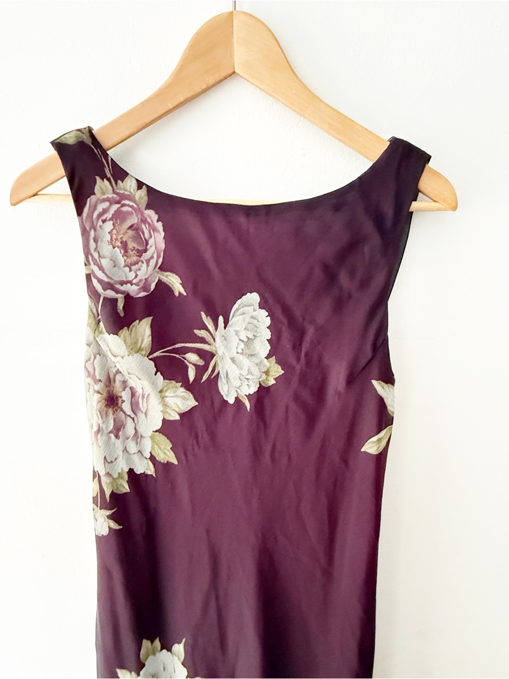 Vintage Women Y2K Floral Cowl Asymmetrical Sheer Maxi Dress Size 12 Dark Romance - Picture 2 of 7